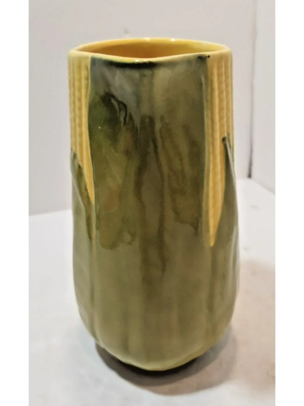 Vtg Shawnee Pottery Yellow King Corn # 71 Tall Water Pitcher Novelty Corn Shape